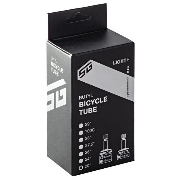 Камера велосипедная STG Light, 20Х1.95/2.3, бутил, автониппель 33 мм, (упак. коробка)