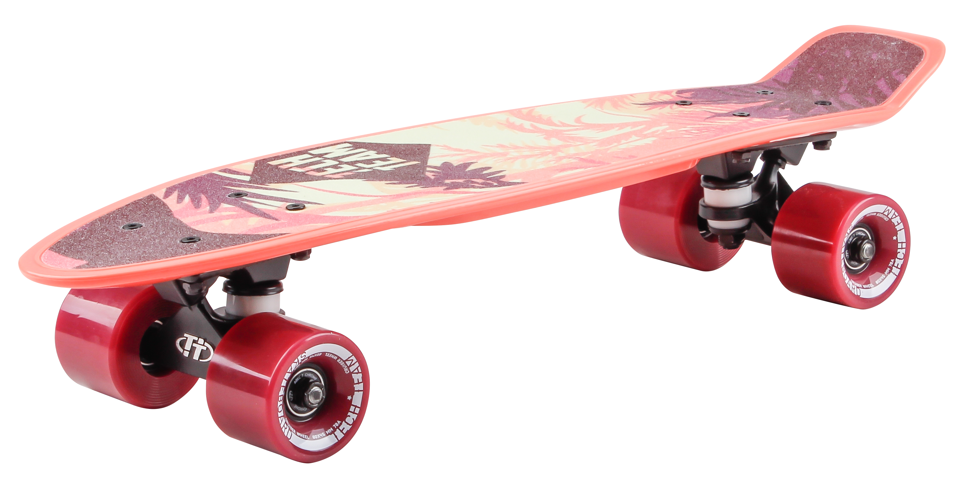 Скейтборд пластик Kiwi 22 orange 1/4 TSL-401P