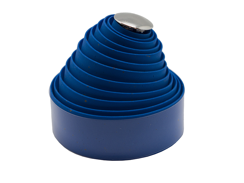 VELO Оплтка руля VLT-001-03 адгезивная, 200х3см, ЭВА/пробка/гель, синяя, с заглушками VLP-49