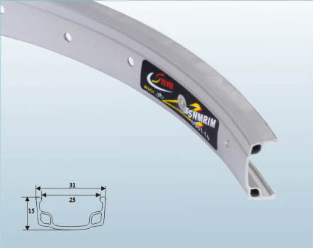 Обод одинарный 14x1.75 серебр. 28H