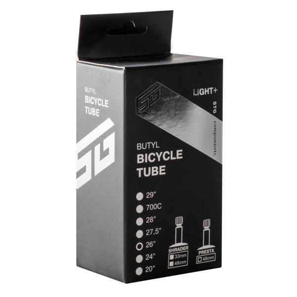 Камера велосипедная STG Light, 26Х1.95/2.3, бутил, велониппель 48 мм, (упак. коробка)
