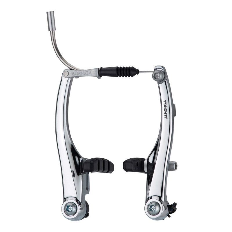 ALHONGA Тормоза V-brake HJ-812AD7 для круизеров, алюминий, рамки 125мм, пружина линейная, чр., с кол