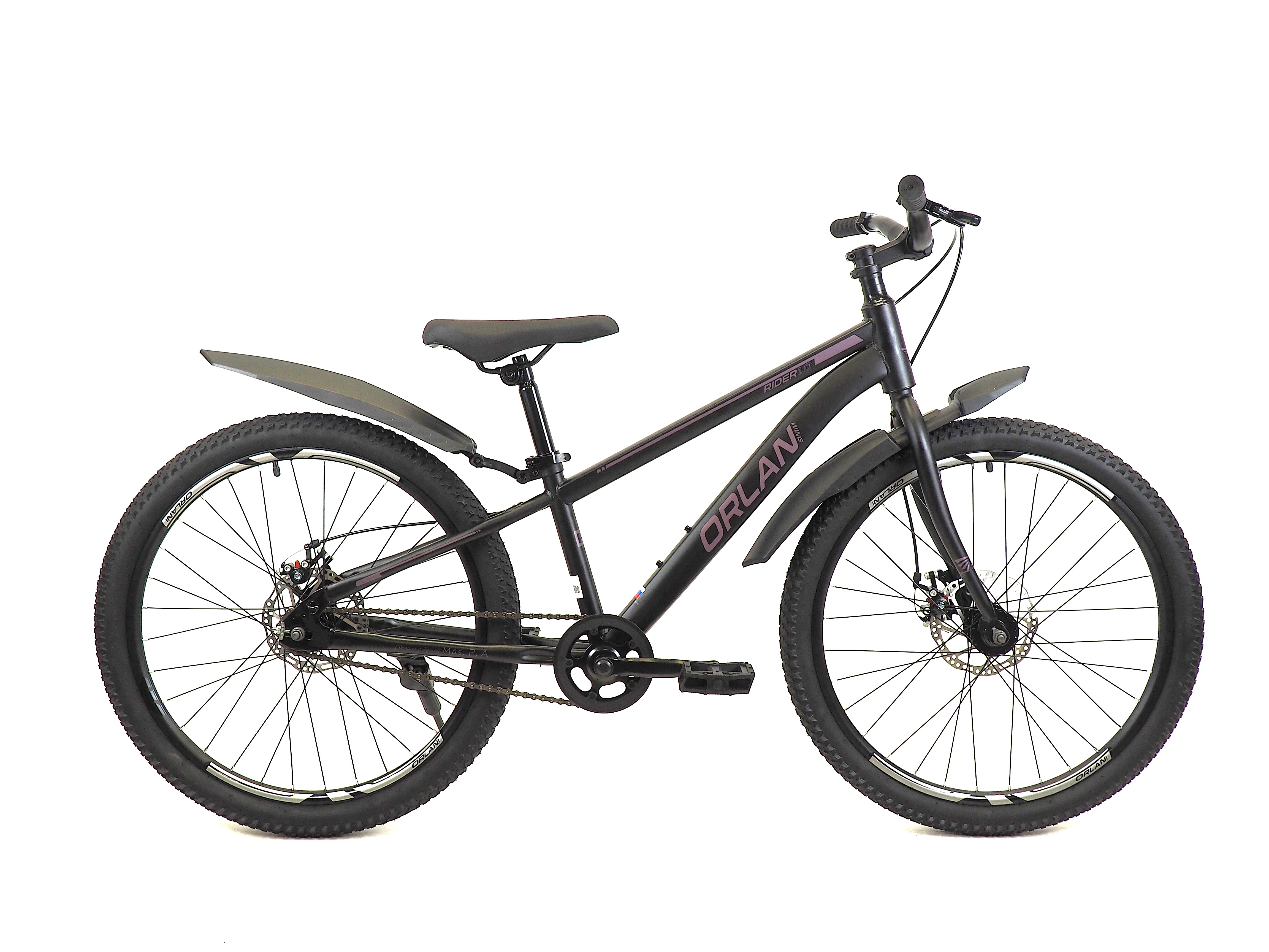 Велосипед ORLAN WING 24" RIDER 1.0 черный, сталь, размер 12