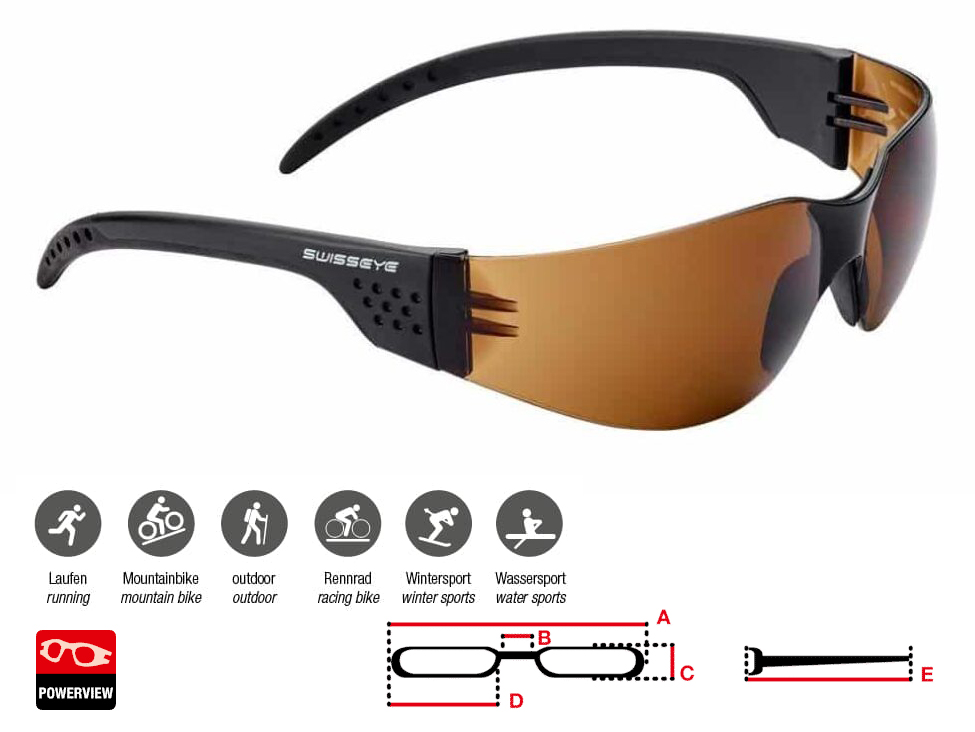 Очки солнцезащитные спортивные SWISSEYE Outbreak Luzzone S black  - brown