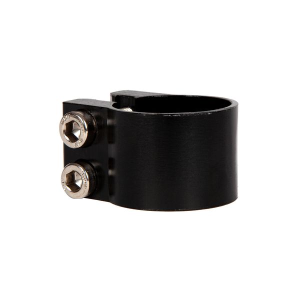 Зажим 33мм для рулей самокатов, с болтами, черный