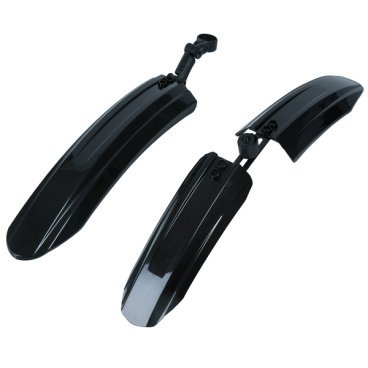 Крылья велосипедные STG FD-01 F/R, комплект, для колёс 24-26", пластик, черный, Х98850