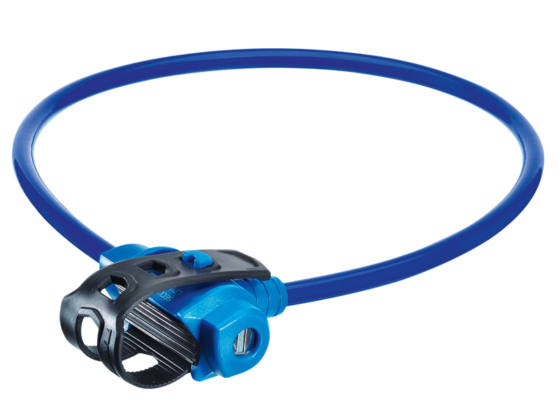 TRELOCK Замок тросовый KS 211, 10мм х 75см, уровень защиты 2, синий, с держателем Fixxgo