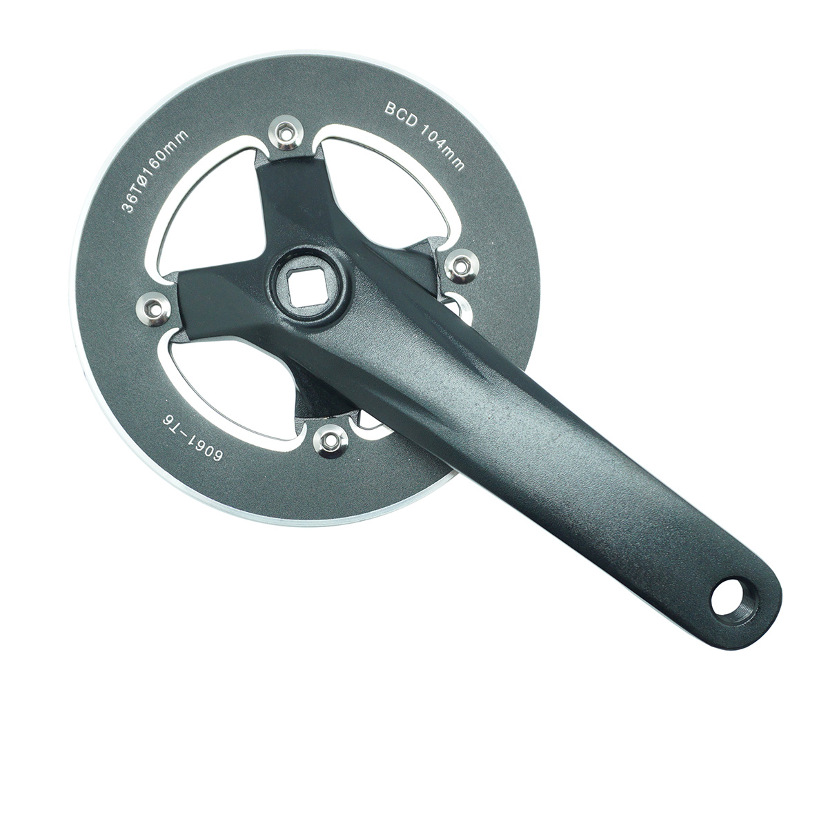 Система HDL-LFC113 совм. 9S/10S, шатуны алюминиевые 170мм чрные, ромб, звезда 36T, сталь, BCD 104мм,