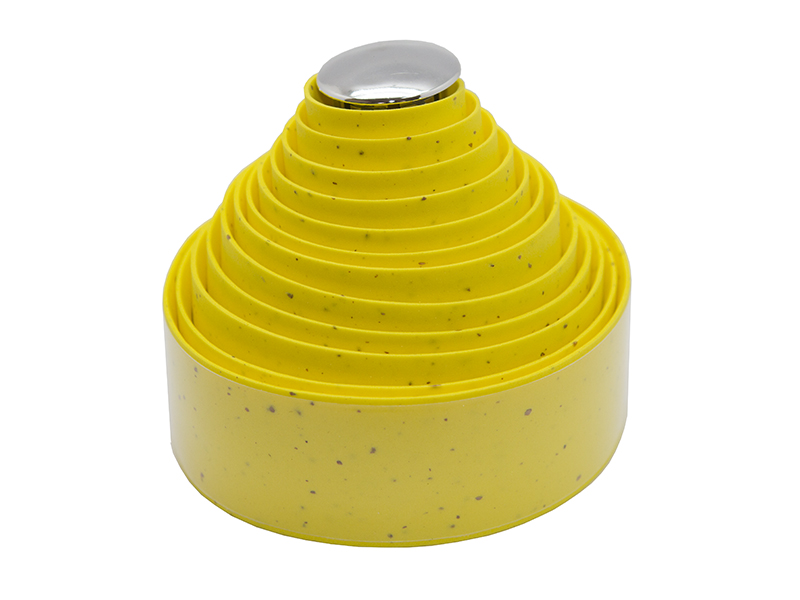 VELO Оплтка руля VLT-001-05 адгезивная, 200х3см, ЭВА/пробка/гель, жлтая, с заглушками VLP-49