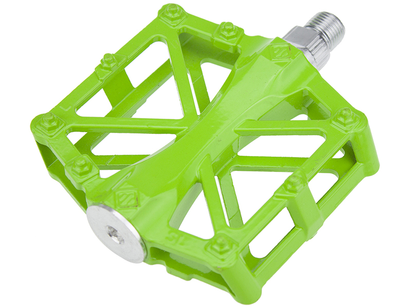 Педали mlg-CK36 алюминиевые, 92х94,5х15мм, ось CrMo, 2 промподшипника, вес 420г зелные, в торг.уп