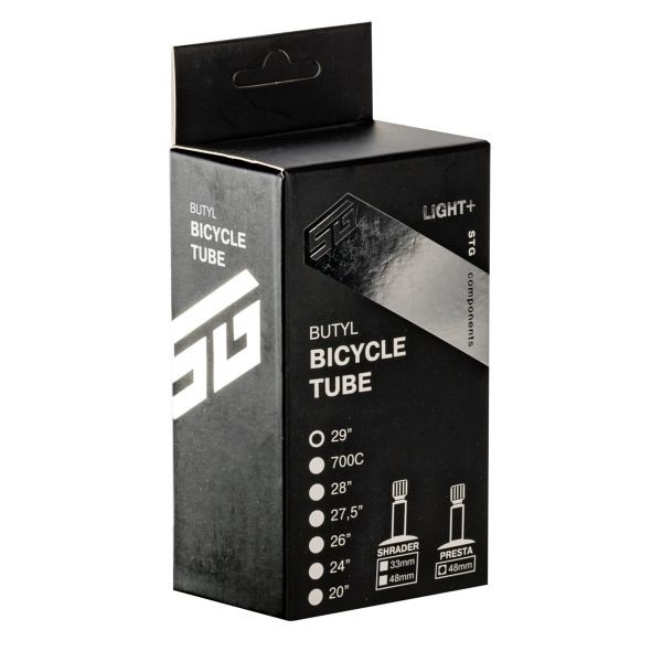 Камера велосипедная STG Light, 24Х1.95/2.3, бутил, автониппель 33 мм, (упак. коробка)