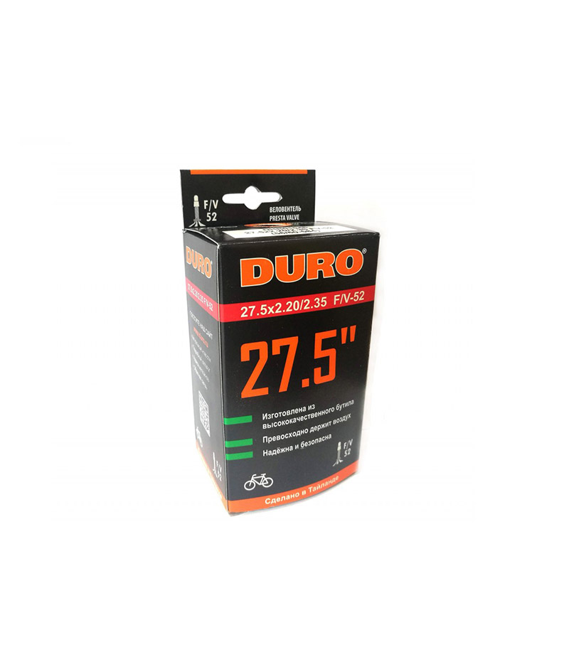 Камера 27,5 DURO 27,5x2,20/2,35 бутил, Presta F/V-52 мм