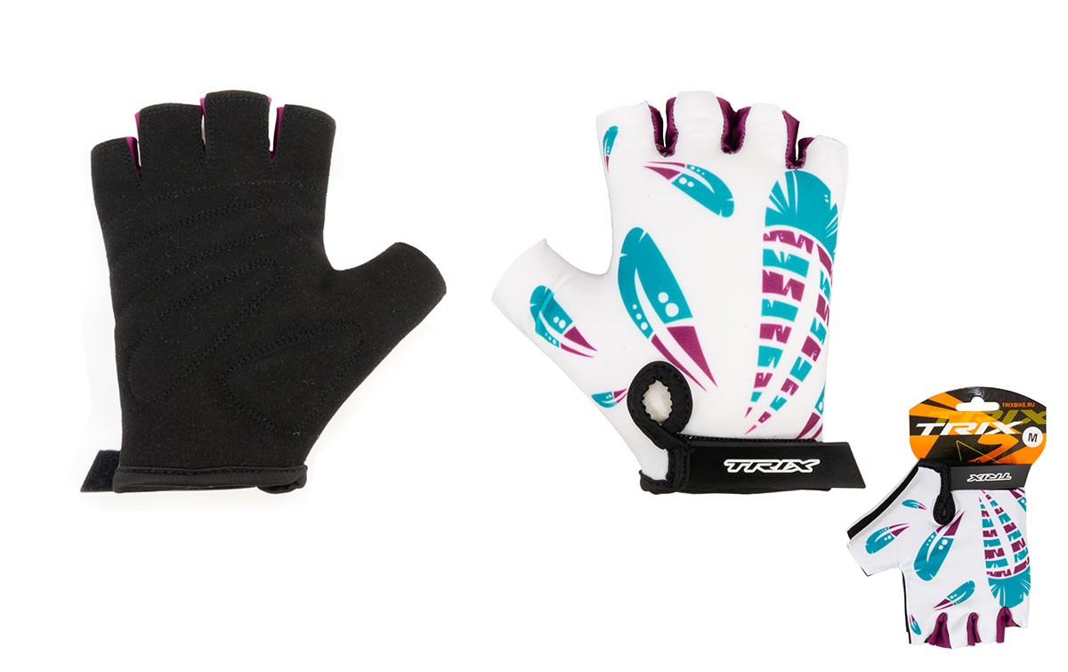 Перчатки TRIX nw  женские, M, коротк. пальцы, гелев. вставки, дышащая лайкра/искусств. замша, зелено