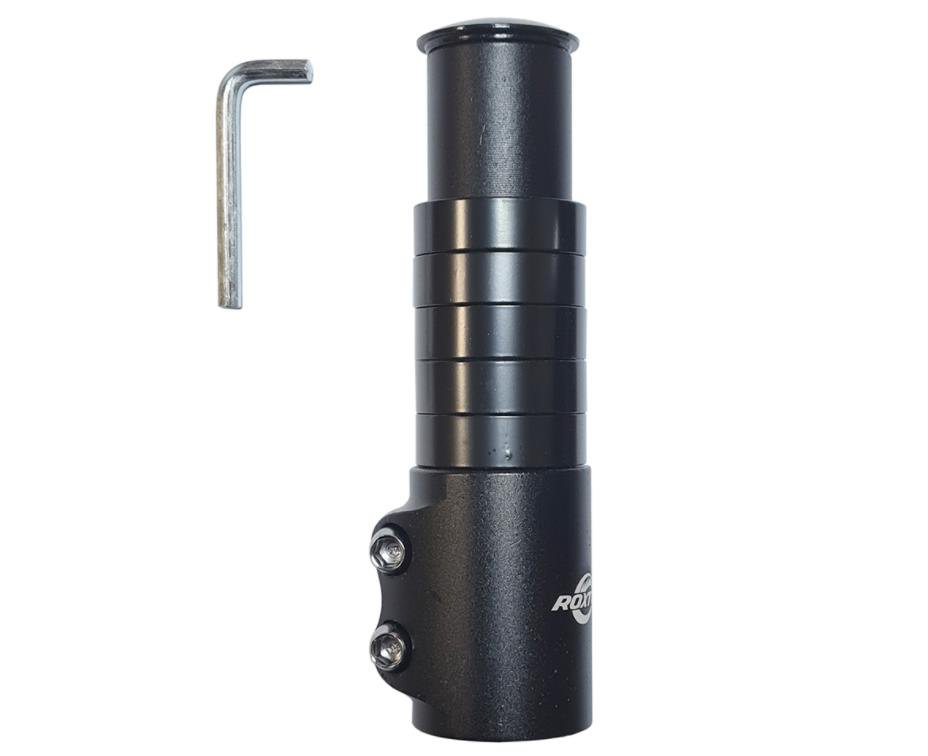 Адаптер удлинитель рулевого штока алюмин. 1-1/8", 124 мм, черный, блистер