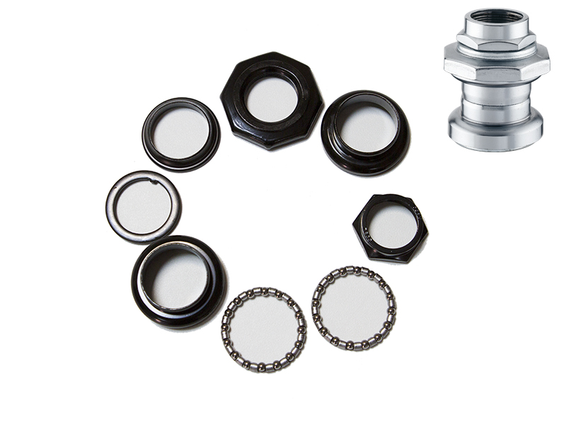 NECO Рулевая H805K резьбовая, 1x24T, 22,2х30х27мм, высота 360,5мм, сталь, подшипники 5/32x16x2шт., н