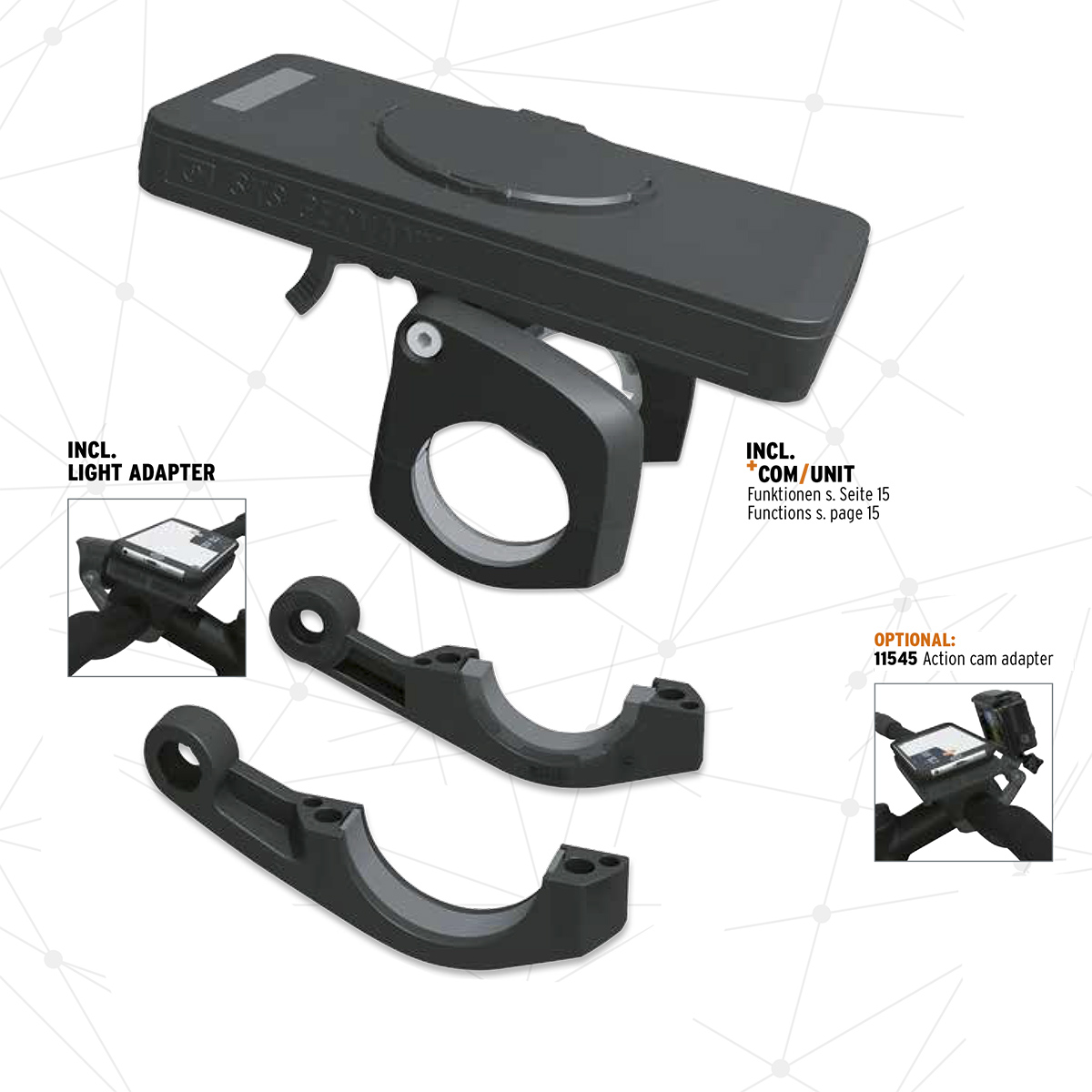 Держатель для смартфона SKS COMPIT с модулем COM UNIT (беспроводная зарядка с интегрированным чипом 