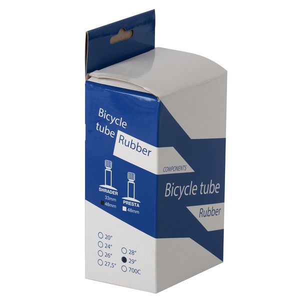 Камера велосипедная BT, резина,29Х1,75/1,95 ,автониппель 48мм  (упак. коробка)