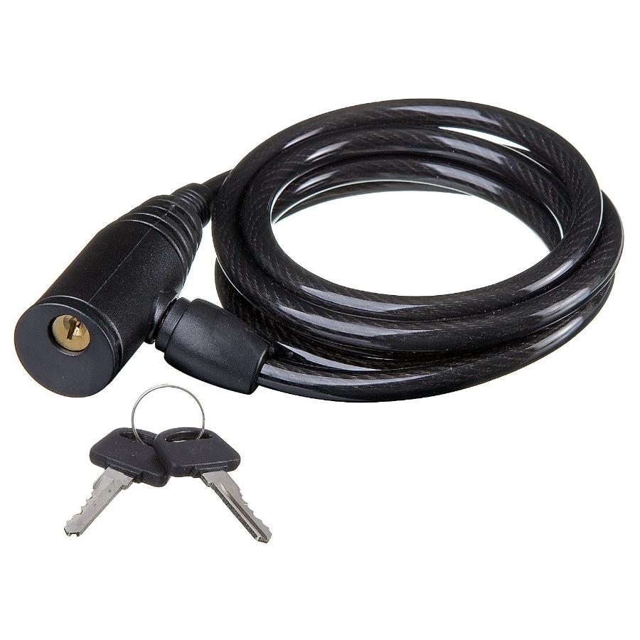 Замок-трос стальной, диам.8х150сm, с ключом