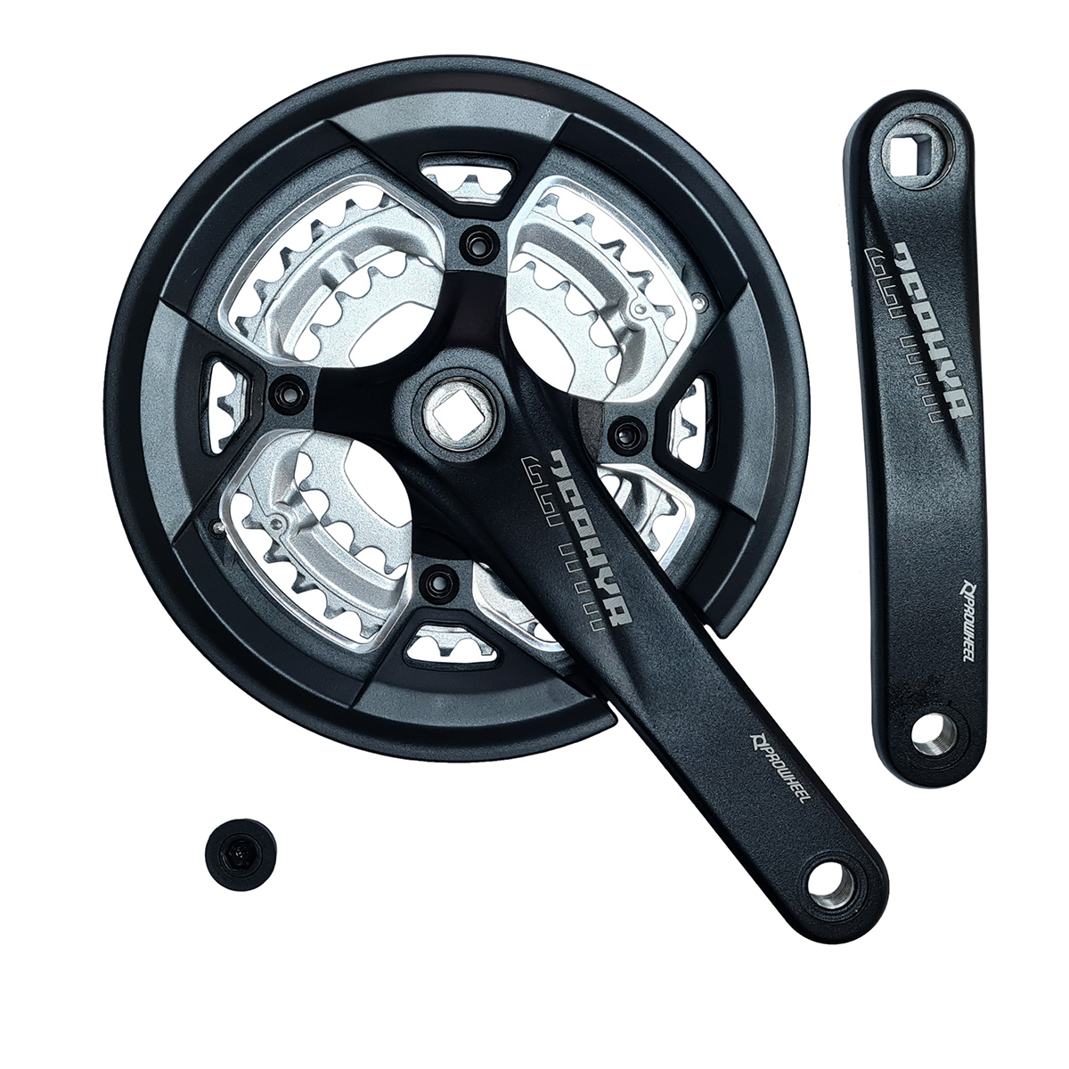 Система ZEPHYR, шатун 175мм, кованый AL-6061-T6 матовый чрный, совместимость 9 ск., линия цепи 50мм,