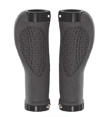Грипсы резиновые 130мм анатомические, 2 грипстопа, чрные