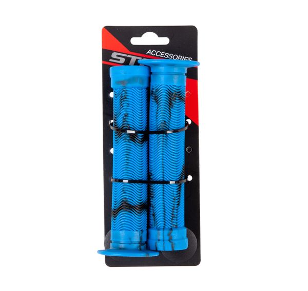 Грипсы 150мм черн/синие