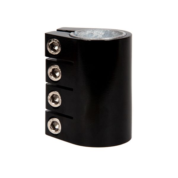 Зажим 31.8мм для рулей самокатов диаметром 28,6-31,8 мм, с болтами и проставкой, черный