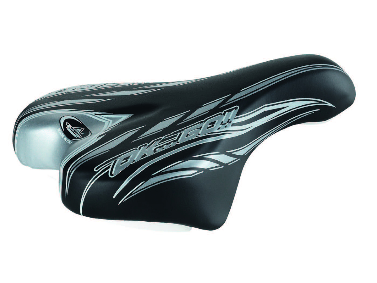 Седло JUNIOROK-GO на велосипед 16-20, чрный/серый, 220х145мм, 268г