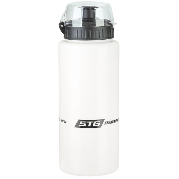 Велофляга STG  DC-BT-54 600мл с защитной крышкой белая/черная