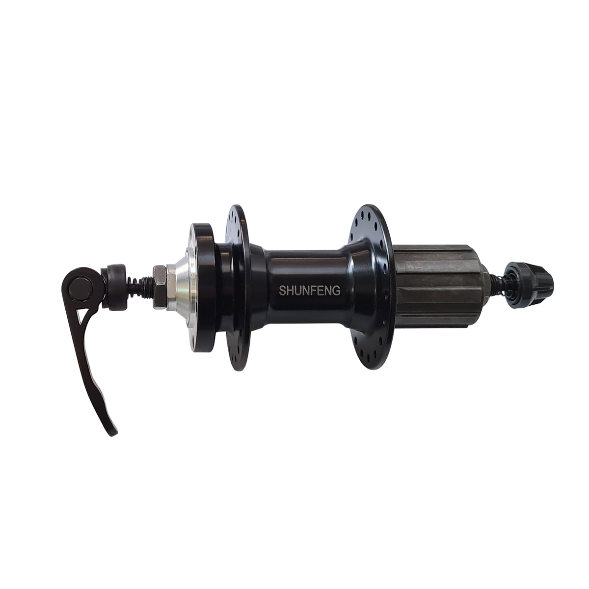 Втулка 36H, задняя алюминиевая под кассету (8-10 ск.), 3/8x14Gx135x145, промподшипники, под диск, с 