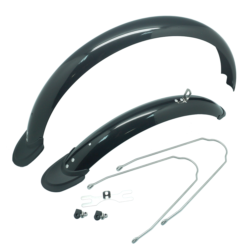 Крылья ПВХ с одинарными стойками 50мм 700C чрные