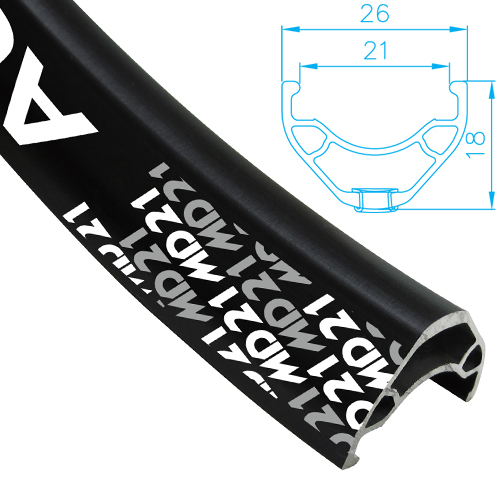 ALEX RIMS Обод MD21, 29х21ммх32Н, A/V, двойной, D, SSE, TRS, чрный. (AM/Marathon)