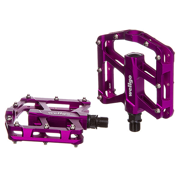 Педали STG ,модель B299, алюм,ось 9/16, пром. подшип.Платформа с шип.Цветфиолет.