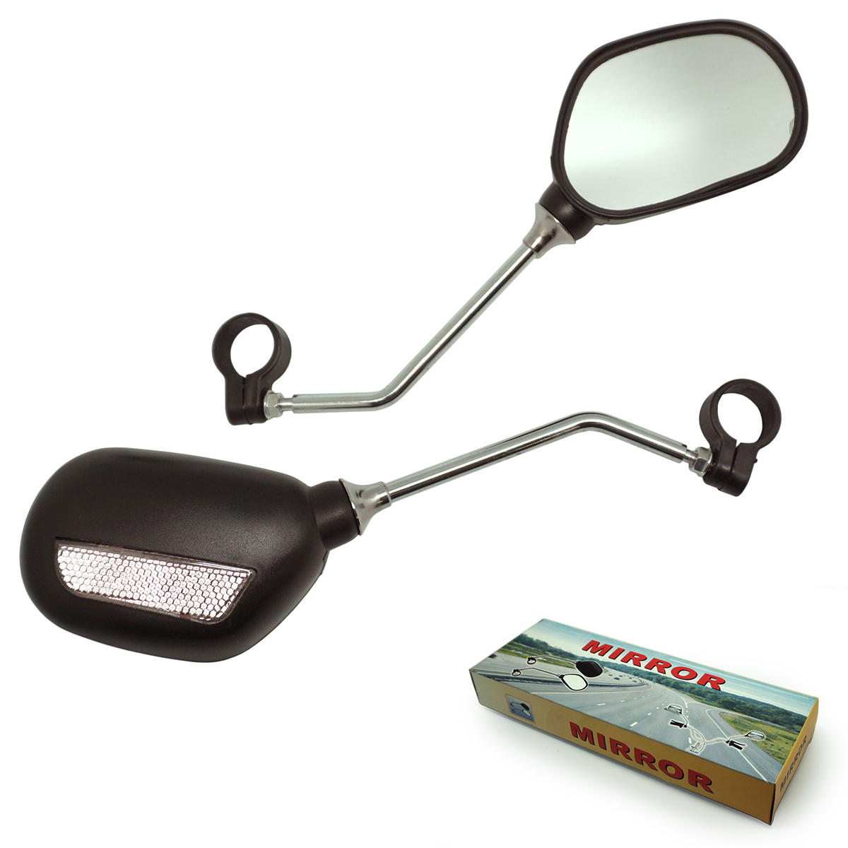 Зеркала, сталь/пластик, комплект левоеправое