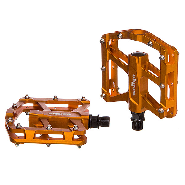 Педали STG ,модель B299, алюм,ось 9/16, пром. подшип.Платформа с шип.Цветоранж.