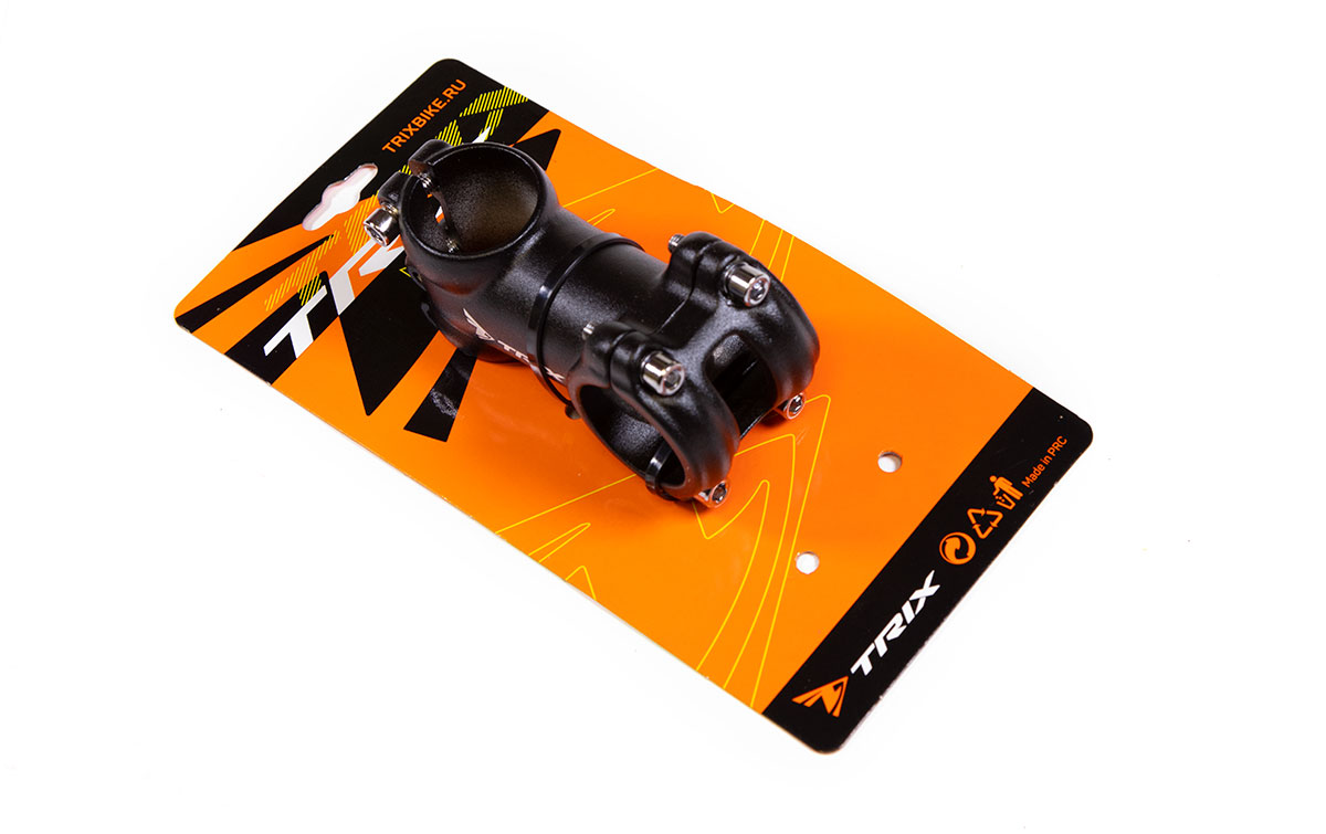 Вынос руля TRIX, алюминиевый кованый, MTB, для безрезьбовой вилки 1-1/8, под руль 31,8мм, четырехбол