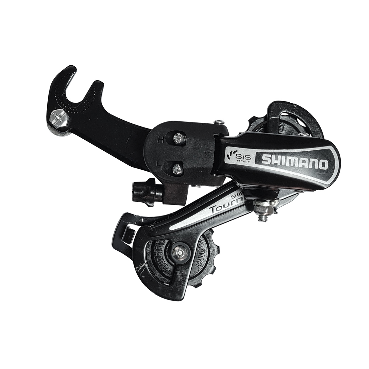 Перек-ль задний Shimano Tourney, TY21-B, GS, 6ск., крепление на ось, черн, б/уп.