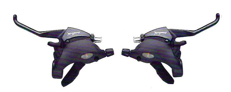 (УЦЕНКА) Шифтеры 37 ск. с торм. ручками под 3 пальца, сталь/нейлон (ЦАРАПИНЫ)