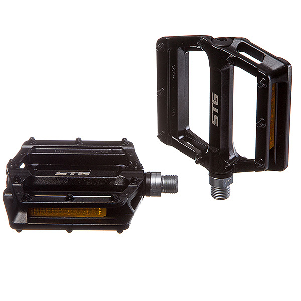 Педали STG,модель B223, алюм,ось 9/16, пром. подшип.Платформа с шип.Цветчерн.