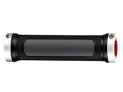 PROPALM Грипсы HY-666EP-3D, 128мм, с 2 грипстопами, с заглушками, тройная плотность, чрный/серый, с 