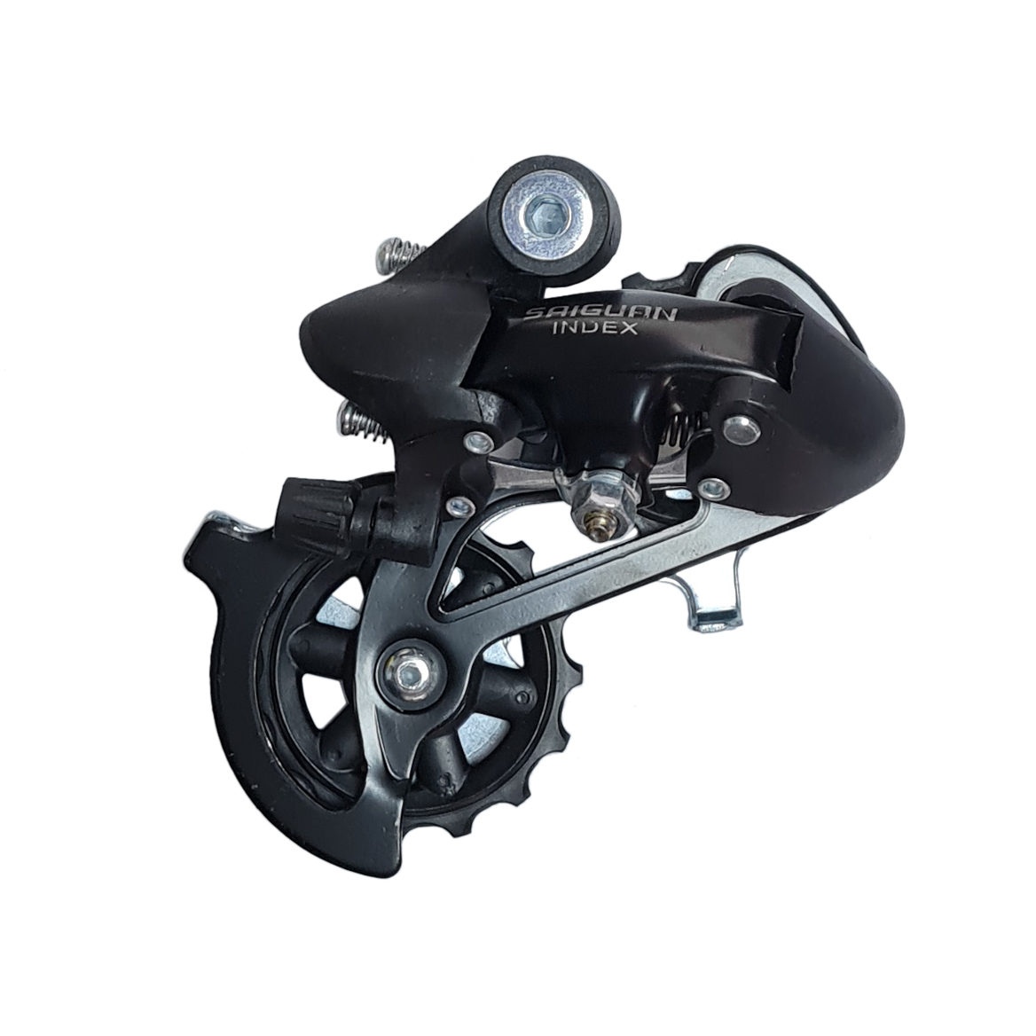 Переключатель задний HG-43A дискретный на 9 ск, короткая лапка (65мм), мкость 43T, крепление на пету