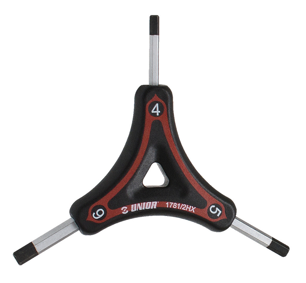 Ключ трехсторонний шестигранный 4х5х6 красный