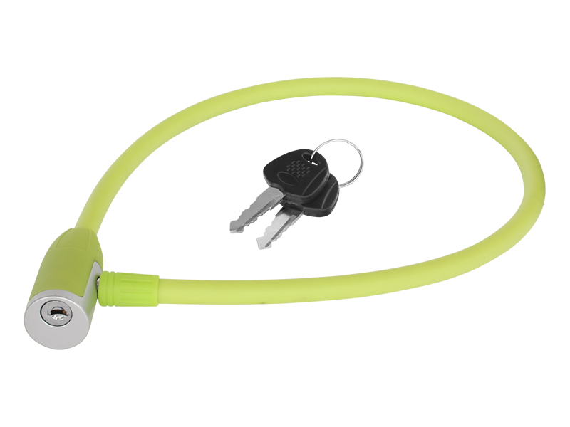 Замок тросовый KLS JOLLY 4,5ммх12мм x 650мм, салатовый, безопасность 3/10