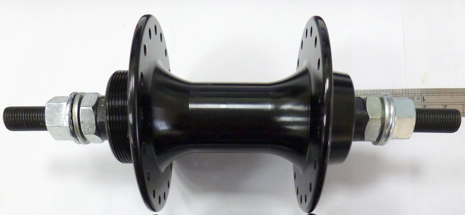 Втулка задняя YH-232R под трещотку, ВМХ, 36Н, ось M14х170х110мм, на гайках, алюм., чрная