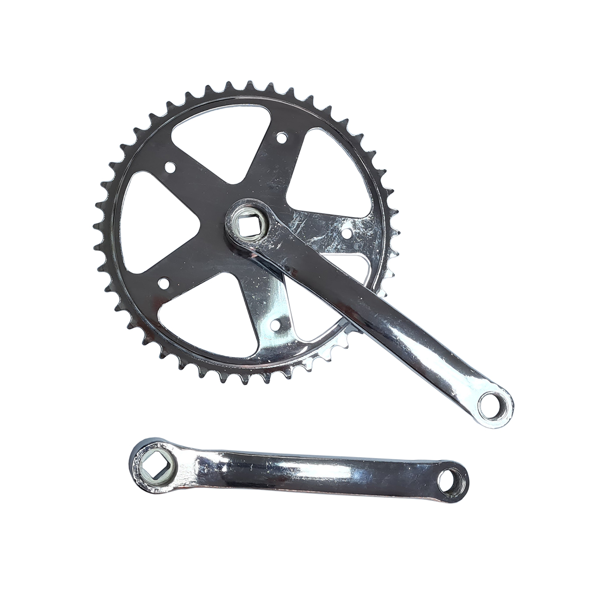 Шатуны  стальные, 165 мм, 44T, под цепь 1/2x1/8, хром