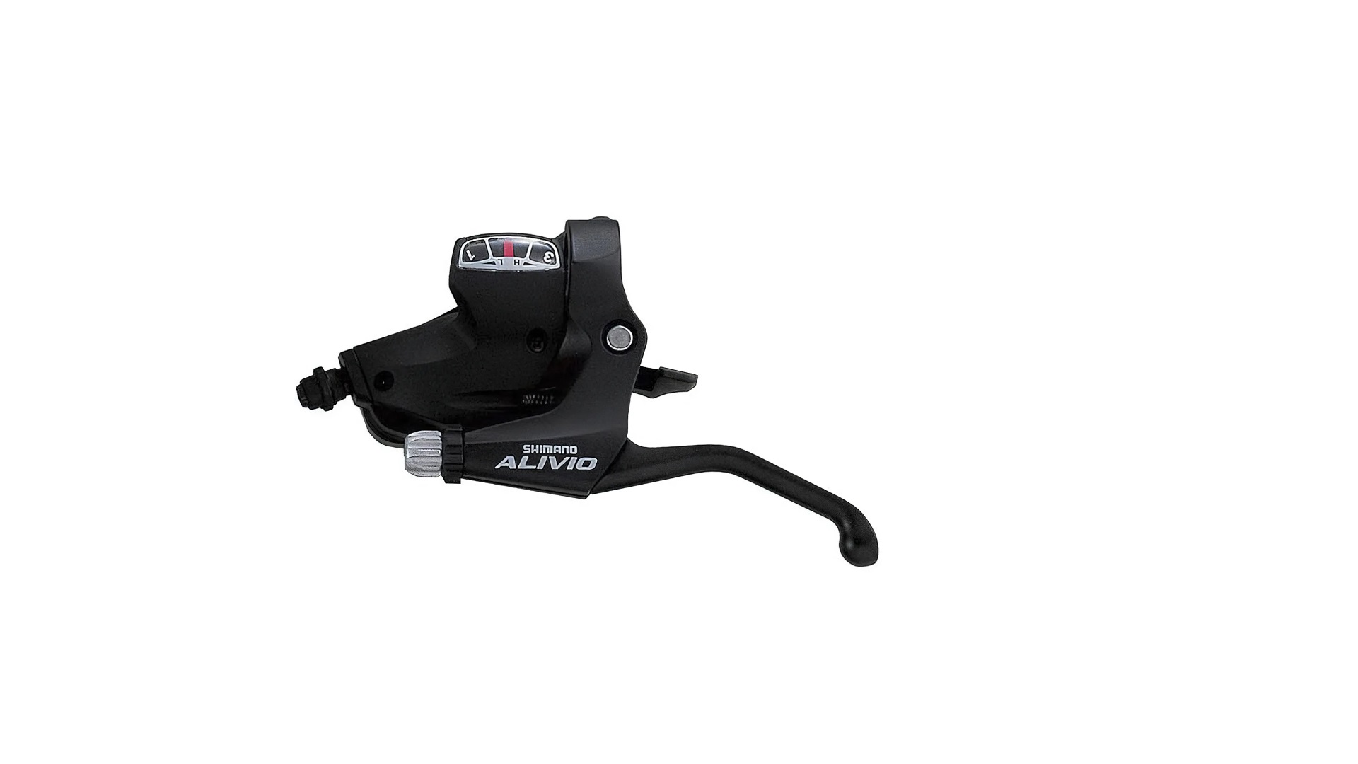 Шифтер/Тормозная ручка Shimano Alivio, M410, левый, 3 скорости, индикатор, тормозная ручка под 2 пал