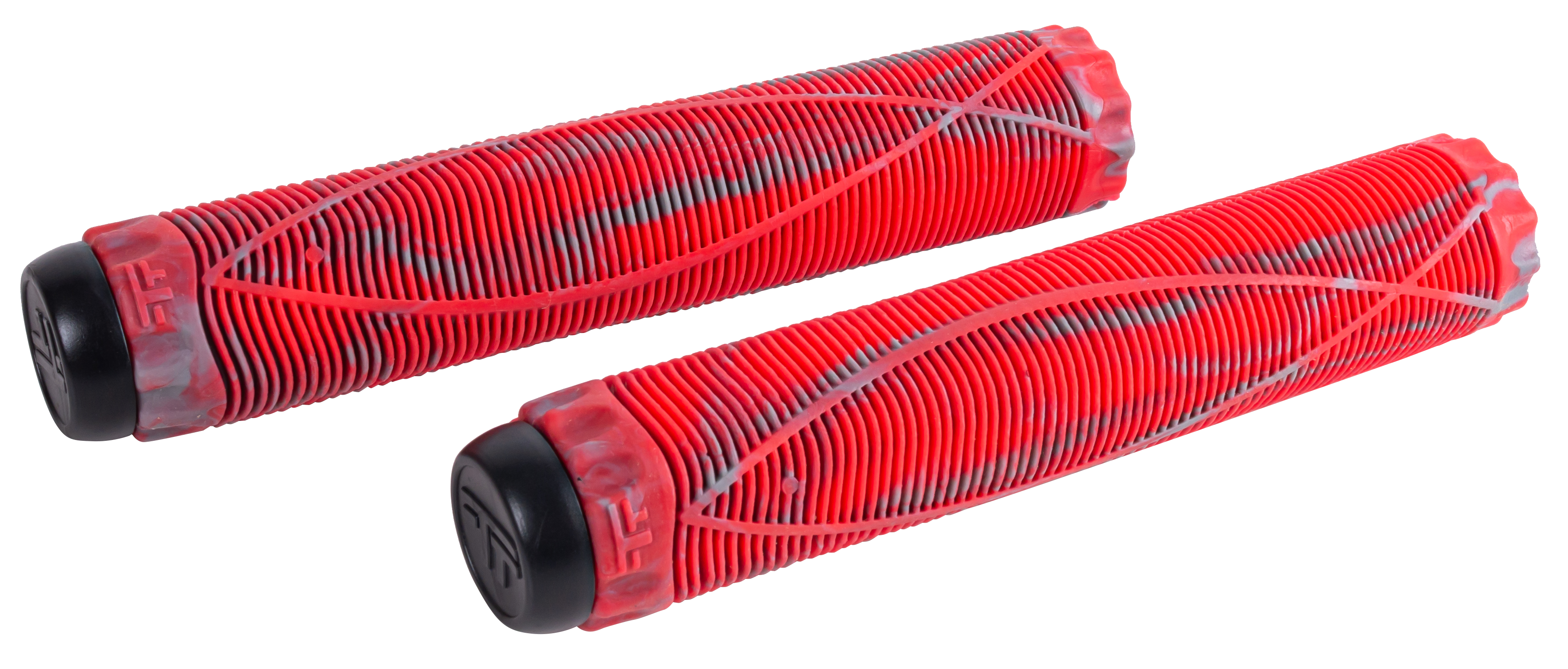 Н-р грипсы 2шт с барендами Fish, 170mm, Grey/Red, на трюковой самокат  1/100 294354