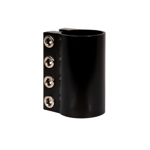 Зажим 33мм для рулей самокатов, с болтами, черный