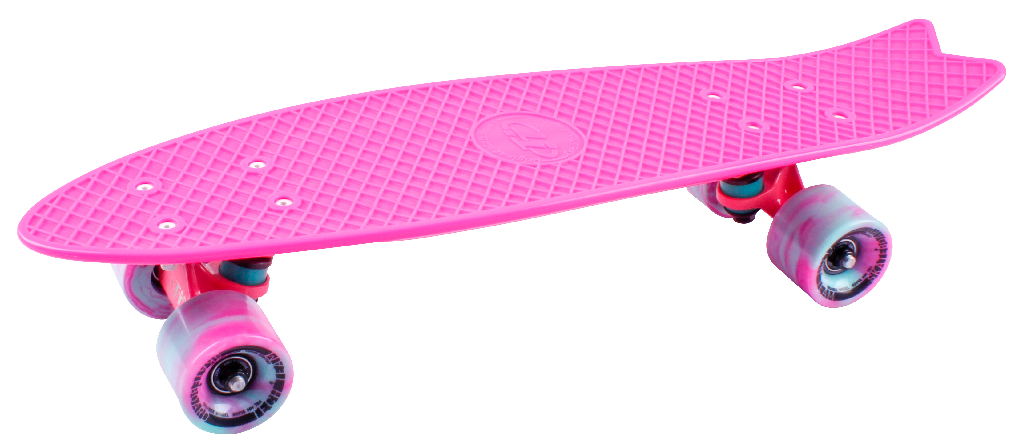 Скейтборд пластиковый Fishboard 23  pink 1/4 TLS-406