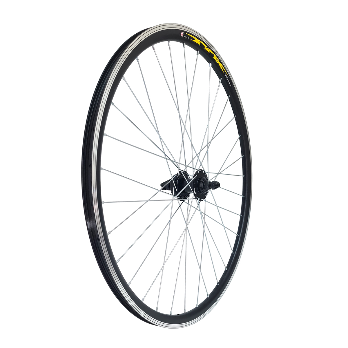 Колесо 20 переднее, обод двойной алюм. б/пист. чрный, втулка стальная , под диск 6 отв.,с эксцентрик