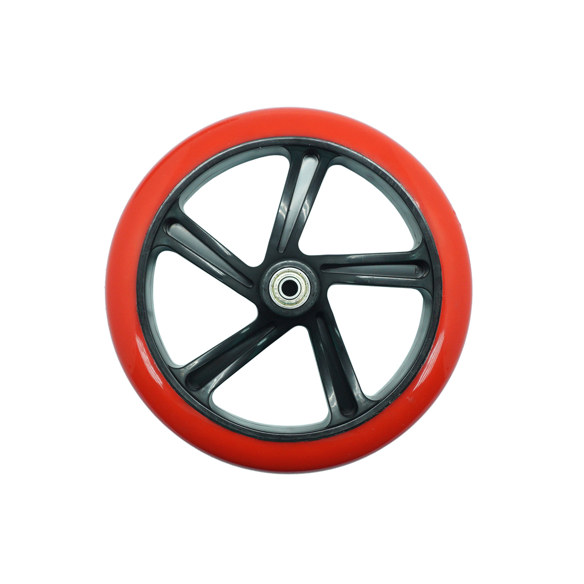 Колесо для самоката, ПУ, D200x30мм, с подш. ABEC-7 красное
